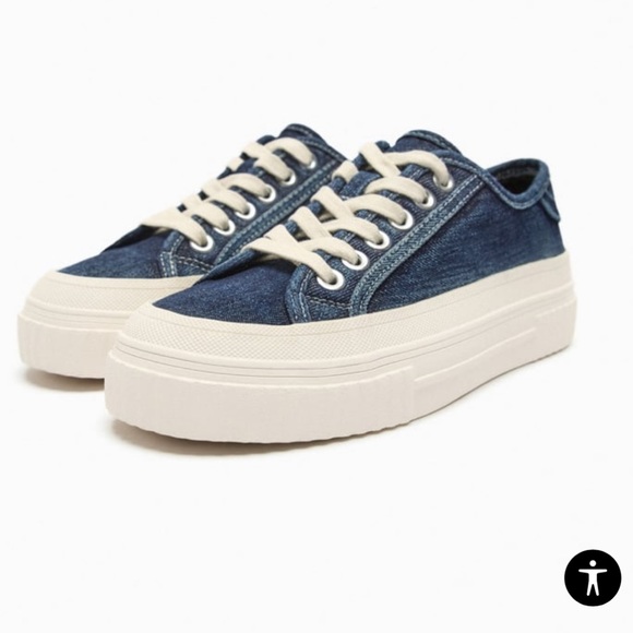 Zara Shoes - Zara Denim Casual Sneakers